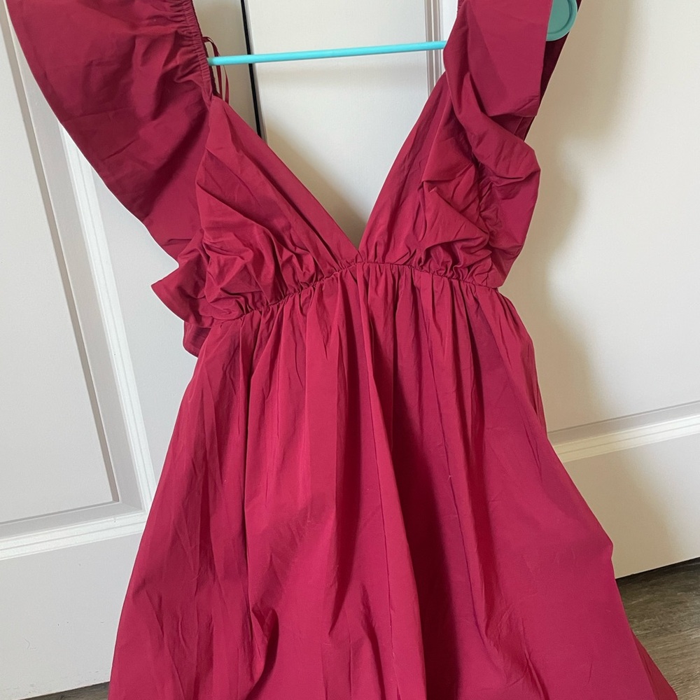 Red Ruffle Dress